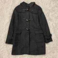 【美品】J.PRESS ダッフルコート ロング丈 黒 ブラック フード付 秋冬