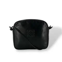 オールド　ロエベ　カメラバッグ　ショルダーバッグ　アナグラム　レザー　黒　y2k