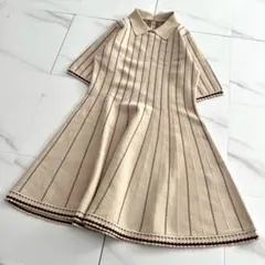 【her lip to】Striped Jacquard Knit Dress