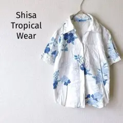 Z【Shisaトロピカルウェア】かりゆしウェア ハイビスカス 綿100％ 日本製