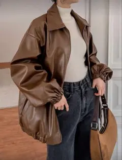 Dazy レザージャケット size Lブラウン