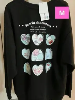 【新品】サンリオ サンリオキャラクターズ トレーナー ブラック М