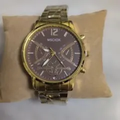 MSCXDK メンズ腕時計 ゴールドカラー。新品！