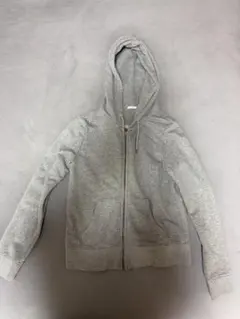 スウェットオーバーサイズフルジップパーカ M グレー　GU 【中古】
