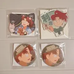 忍たま乱太郎　山田利吉　缶バッジ・ネコ型マグネットバッジ・うちわ型キーホルダー