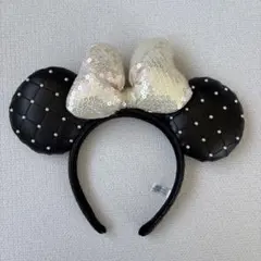 ミッキー耳カチューシャ 黒と銀