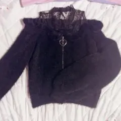 MARS 肩出しトップス 黒 ニット