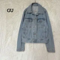 GU レディース デニムジャケット ライトブルー M