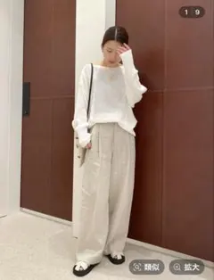 美品 Mサイズ ローレン ワークジャンプスーツ アイボリー 