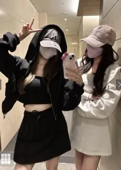 パーカー セットアップ スカート