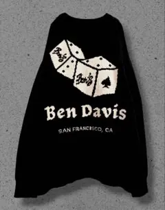 BEN DAVIS DICE CREW NECK ブラック　オーバーサイズ　XL