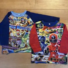 仮面ライダー　ガイム　戦隊　トッキュウジャー　パジャマ 100サイズ 青・赤