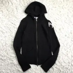 AX アルマーニ エクスチェンジ★コットン ジップアップパーカー 黒 Sのサムネイル