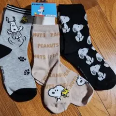 PEANUTS スヌーピー ソックス3足セット 　19〜24cm