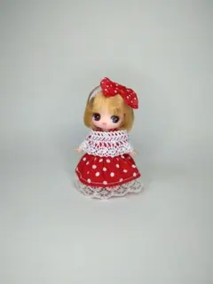 2206☆　ハンドメイド　ぷちリカちゃん　服　ワンピース