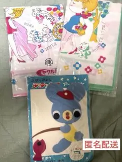 水森亜土ハンカチ2枚とアップリケ1枚 昭和レトロ希少 ヤクルト - メルカリ