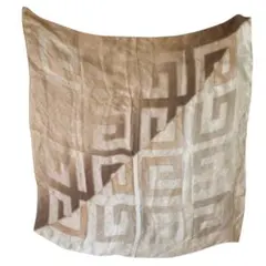 GIVENCHY ジバンシィ 4Gロゴ シルク スカーフ ベージュ 88×88