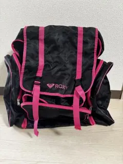 ROXY メッシュバックパック 黒/ピンク　修学旅行のサムネイル