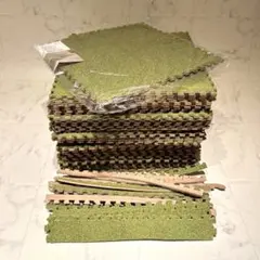 ニトリ 洗える やわらか起毛のジョイントマット 45㎝ 37枚＋α 端