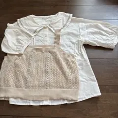 エヘカソポ 刺繍セーラーブラウス、ニットキャミセットのサムネイル
