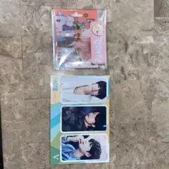 Bts 缶バッチ(V)透明トレカ(bts)ワッペンステッカーtata ステッカー