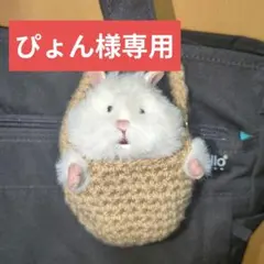 はむにぎり ぬい服 お出かけハンギングバスケット カラビナ付き