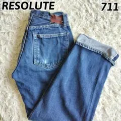 良品✨リゾルト　711　W30　デニム　パンツ　ストレート　メンズ　ネイビーのサムネイル