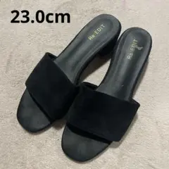 Re:EDIT レディース　23.0cm ブラック ヒールサンダル 黒