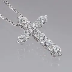 ね*て様 クロスモチーフ ラウンドブリリアントダイヤモンド1ct k10