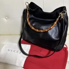 ほぼ　未使用　付属品あり　GUCCI オールドグッチ　バンブー　2way バッグ