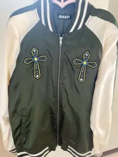 ANAP スタジャン クロス刺繍