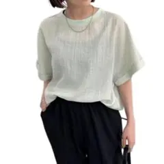 美品！　feady emue　Tシャツブラウス　ミント　フレディエミュのサムネイル