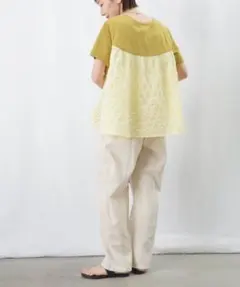 【週末セール】LUCA/LADY LUCK LUCA バック刺繍切り替えTシャツのサムネイル