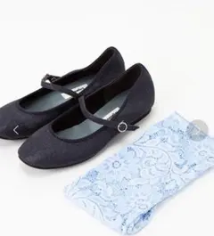 Casselini キャセリーニ ストラップシューズとレースソックスセット