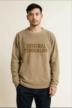 テンダーロイン CREW NECK SWEAT BROWN M 新品定価以下
