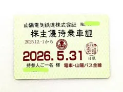 山陽電気鉄道株主優待乗車証 定期 山陽電気鉄道 株主優待乗車証 定期券タイプ 期限切れ コレクション用