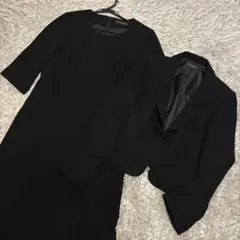 【美品】東京ソワール 大きいサイズ LILYBURN ジャケット ワンピース 黒