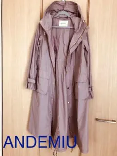 美品 ANDEMIU ジャケット フードコート ロングコート
