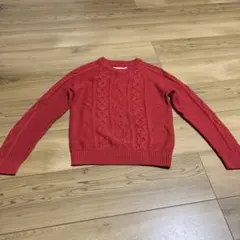 H&M LOGG 赤 ニットセータ140cm