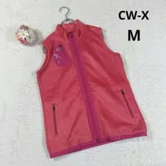 【シーダブリューエックス】フリースベスト (M) ピンク Wジップ ゴルフ