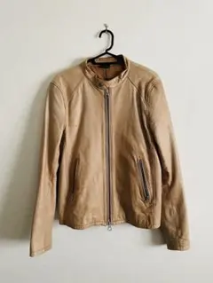 【HARE｜ハレ】ベージュレザージャケットMサイズ｜羊革｜