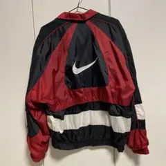 古着 90s ナイキ NIKE ナイロンジャケット 両面刺繍ロゴ 銀タグ