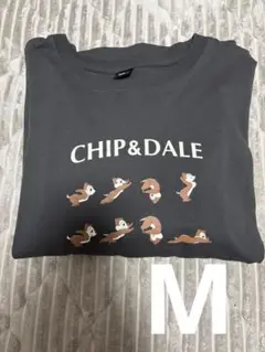 CHIP&Dale チップとデール　長袖トレーナー M ダークグレー　ディズニー