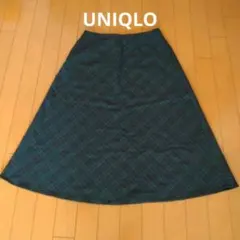 UNIQLO チェック柄 フレアスカート Lサイズ