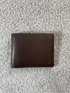 LANVIN 二つ折り財布 ダークブラウン ボルドー