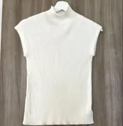 GRL ハイネックフレンチスリーブリブニットトップス rut689 Sサイズ