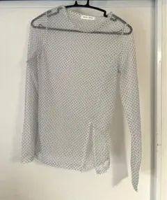 シアートップス ドット柄