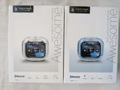 ③Awesome液晶タッチパネル付きTWSイヤホン2個セット白・ 青