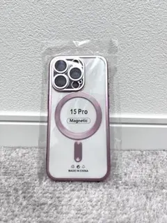 iPhone15pro スマホケース MagSafe ピンク