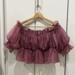 snidel スナイデル ギャザーオフショルブラウス